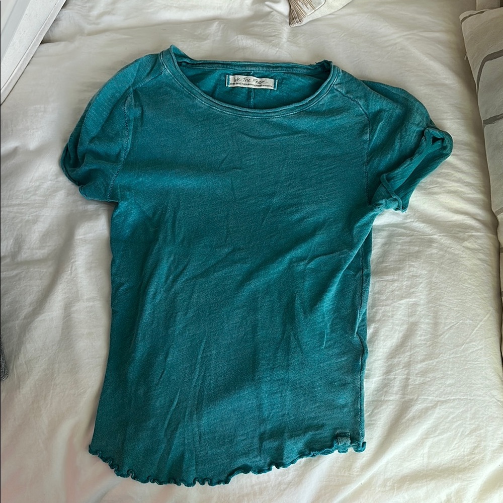 Teal Short Sleeve Top